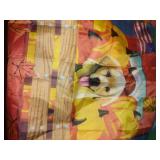 Tote and cover full of garden banners and flags.