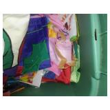 Tote and cover full of garden banners and flags.
