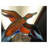 Leaded glass duck - Mallard.