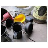 Fan, Funnels, Garbage Can