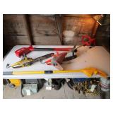 (2) Electric Chainsaws, (2) Cordless Trimmer, Electric Pole Saw