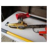(2) Electric Chainsaws, (2) Cordless Trimmer, Electric Pole Saw