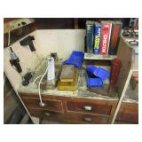 Workbench, Rack of Oils, Manuals