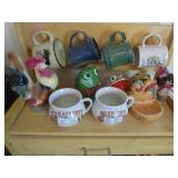 Kitchen Shelf, Cookie Jars, Misc