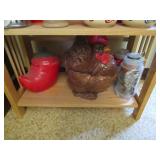 Kitchen Shelf, Cookie Jars, Misc