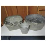 Vintage Wash Tubs & Pail