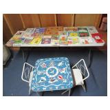 Vintage Kids Folding Table & Vintage Children
