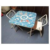 Vintage Kids Folding Table & Vintage Children