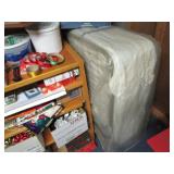 Tables & Large Lot of Giftwrap, Bows, Ribbon