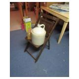 Vintage Chair, Stoneware Jug, Cigar Box