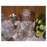 Vintage Tin Pepsi Trays & Vintage Glass