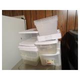 Lot of Totes & Garbage Cans