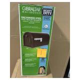 Gibraltar Mailboxes Garrison Steel Post-Mount Large Mailbox in Venetian Bronze not used