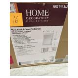 Home Decorators Collection 19-7/8 in. W x 28-1/4 in. H Fog Free Framed Recessed Mount Extended Storage Bathroom Medicine Cabinet in White not used
