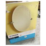 MOEN Banbury 26 in. x 23 in. Frameless Pivoting Wall Mirror in Brushed Nickel in good condition