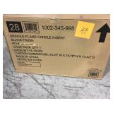 Home Decorators Collection Brindle Flame 20 in. Candle Electric Fireplace Insert with Infrared Heater in Black not used