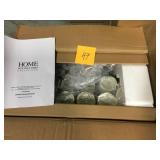 Home Decorators Collection Brindle Flame 20 in. Candle Electric Fireplace Insert with Infrared Heater in Black not used