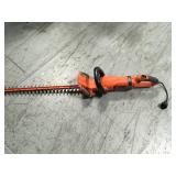BLACK+DECKER 24 in. 3.3-Amp Corded Electric Hedge Hog Trimmer with Rotating Handle in good condition