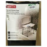Delta Adjustable Tub and Shower Chair in White in good condition