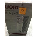 1500-Watt Electric Oil-Filled Radiant Portable Heater - Grey