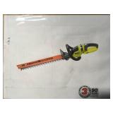 RYOBI ONE+ 22 in. 18-Volt Lithium-Ion Cordless Battery Hedge Trimmer (Tool Only) in good condition