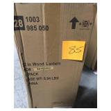 Hampton Bay 22 in. Rustic Wood Lantern with Metal Top in good condition