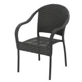 Outdoor 1-piece Brown Wicker Outdoor Arm Chairs not used