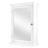 Home Decorators Collection 19-7/8 in. W x 28-1/4 in. H Fog Free Framed Recessed Mount Extended Storage Bathroom Medicine Cabinet in White not used