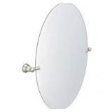 MOEN Banbury 26 in. x 23 in. Frameless Pivoting Wall Mirror in Brushed Nickel in good condition