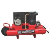 SPEEDWAY 9 Gal. 2 HP Wheelbarrow Design Electric Air Compressor with Run-Flat Tire IN like new conditions have small damage and missing filter cap