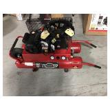 SPEEDWAY 9 Gal. 2 HP Wheelbarrow Design Electric Air Compressor with Run-Flat Tire IN like new conditions have small damage and missing filter cap