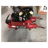 SPEEDWAY 9 Gal. 2 HP Wheelbarrow Design Electric Air Compressor with Run-Flat Tire IN like new conditions have small damage and missing filter cap