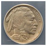 1928-D BUFFALO NICKEL AU55 ANACS