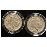 2 BUFFALO NICKELS 1935 1936-S IN AIRTITES