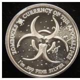 1 TROY OZ. .999 FINE SILVER 2018 ZOMBUCKS FEAST