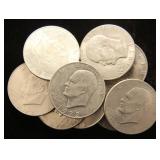 GROUP OF 8 EISENHOWER DOLLARS