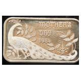 1 TROY OZ. .999 FINE SILVER BAR MOTHER