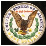 1921 COLORIZED MORGAN SILVER DOLLAR