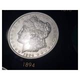 DATE SET OF 27 AU-BU MORGAN SILVER DOLLARS IN CAPITAL HOLDER