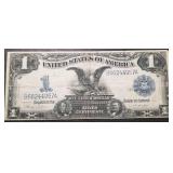 1899 LARGE SIZE $1 SILVER CERTIFICATE BLACK EAGLE NOTE US CURRENCY