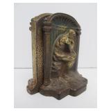 Pair of Antique Iron Bookends - The Thinker