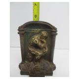 Pair of Antique Iron Bookends - The Thinker
