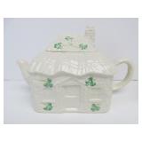 Pair of Signed BELLEEK Porcelain Teapots