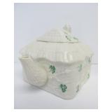Pair of Signed BELLEEK Porcelain Teapots