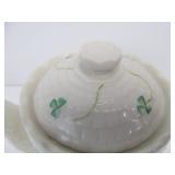 Pair of Signed BELLEEK Porcelain Teapots