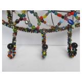 Very Cool Genuine Stone & Glass Bead Fish Coat/Hat Rack