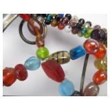 Very Cool Genuine Stone & Glass Bead Fish Coat/Hat Rack