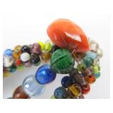 Very Cool Genuine Stone & Glass Bead Fish Coat/Hat Rack