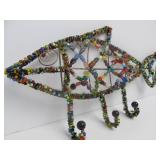 Very Cool Genuine Stone & Glass Bead Fish Coat/Hat Rack
