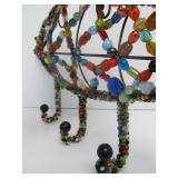 Very Cool Genuine Stone & Glass Bead Fish Coat/Hat Rack